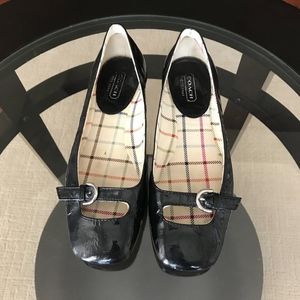 Coach Black Patent Leather Ballet Shoes